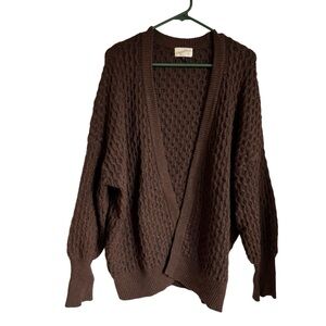 Universal Thread Knitted Chocolate Open Cardigan Sweater XL